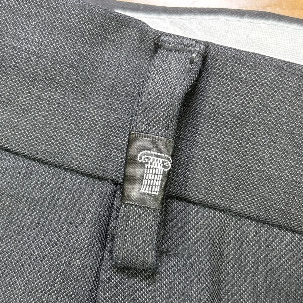 Eddie Domani Dark Gray Super 120s Fratelli Wool Pleated Cuffed Dress Pants 37x27